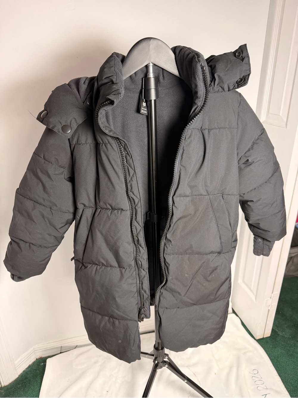 all in motion Black Kids Puffer Coat with Hood